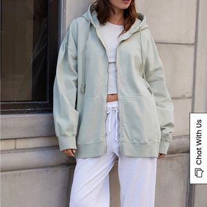 Brandy Melville John Galt sage green hoodie sweatshirt